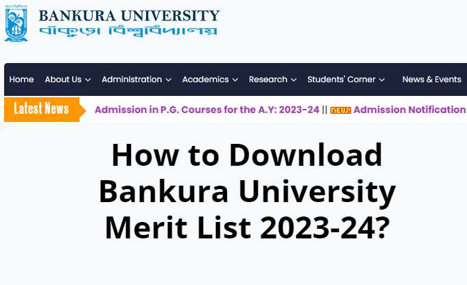 Bankura University Merit List