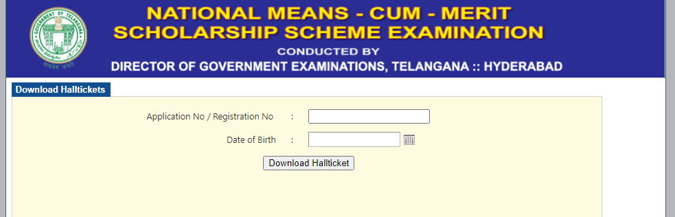 NMMS Hall Ticket Download 2023 Telangana