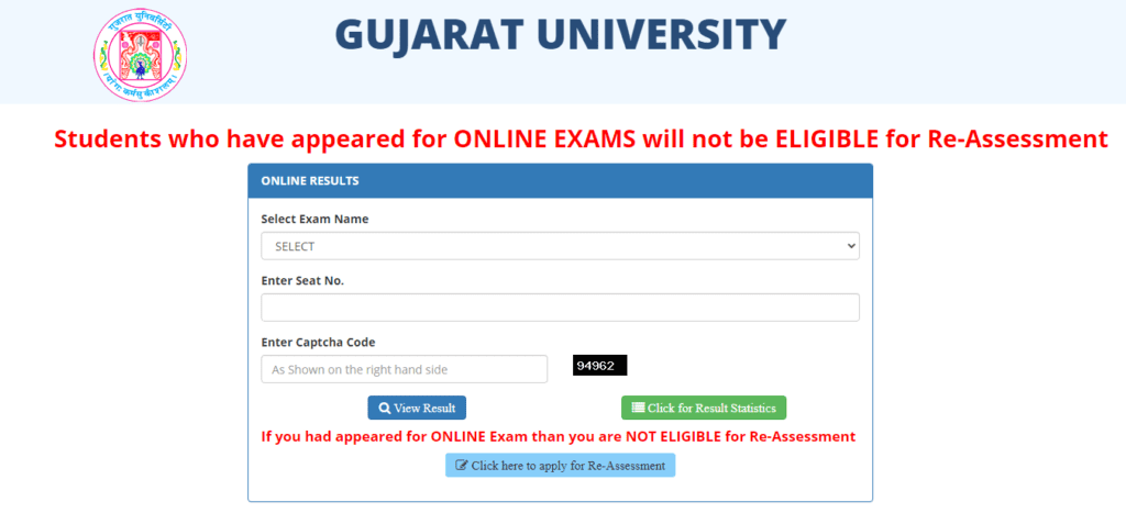 Gujarat University B.Com Sem 6 Result 2023