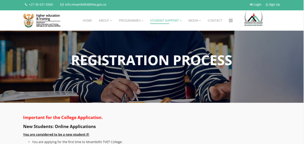 Mnambithi TVET College Online Application For 2024