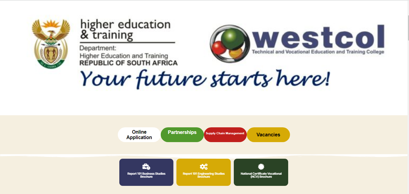 Westcol TVET College Online Application 2024