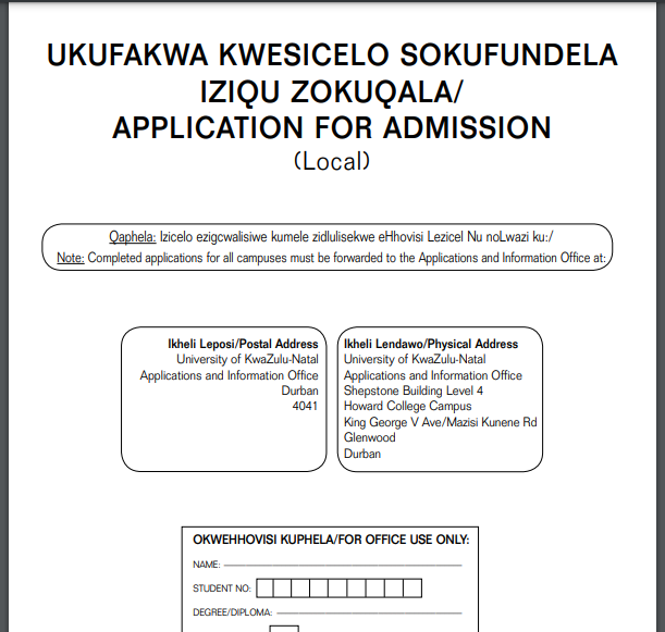 UKZN Late Application 2024