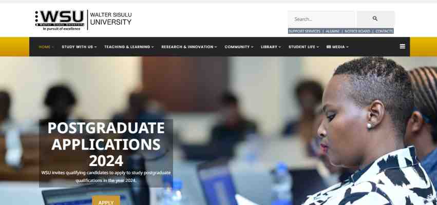 Walter Sisulu University Application 2024