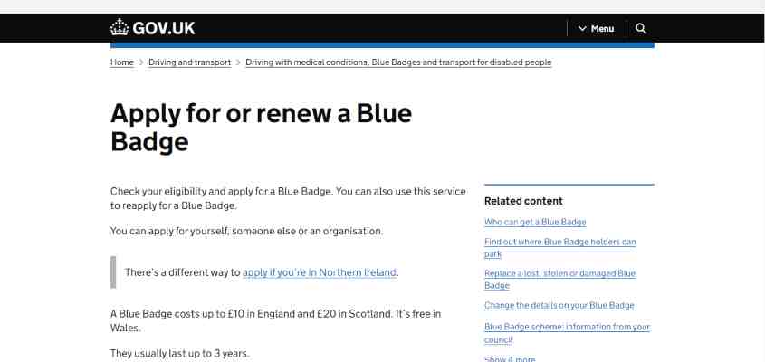 Blue Badge Application Form 2024