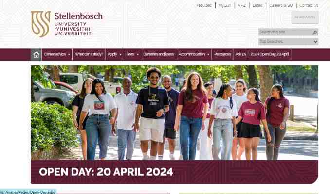 Stellenbosch University Online Application 2024-25