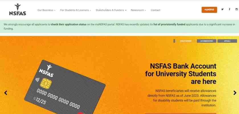 Application in Progress Meaning NSFAS