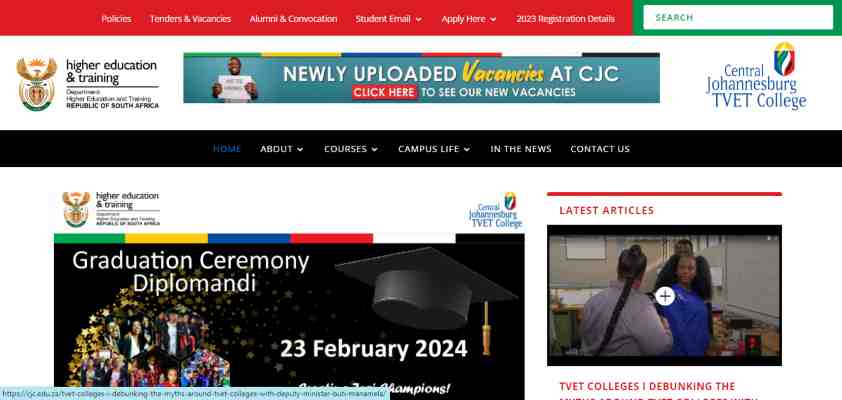 Central Johannesburg TVET College Online Application For 2024