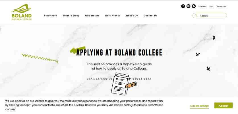 Boland College Online Application 2024