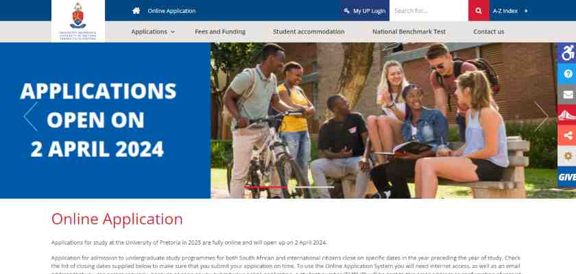 University of Pretoria Online Application 2024