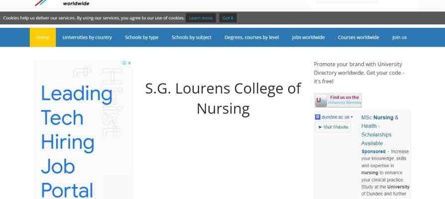 SG Lourens Nursing College Online Application