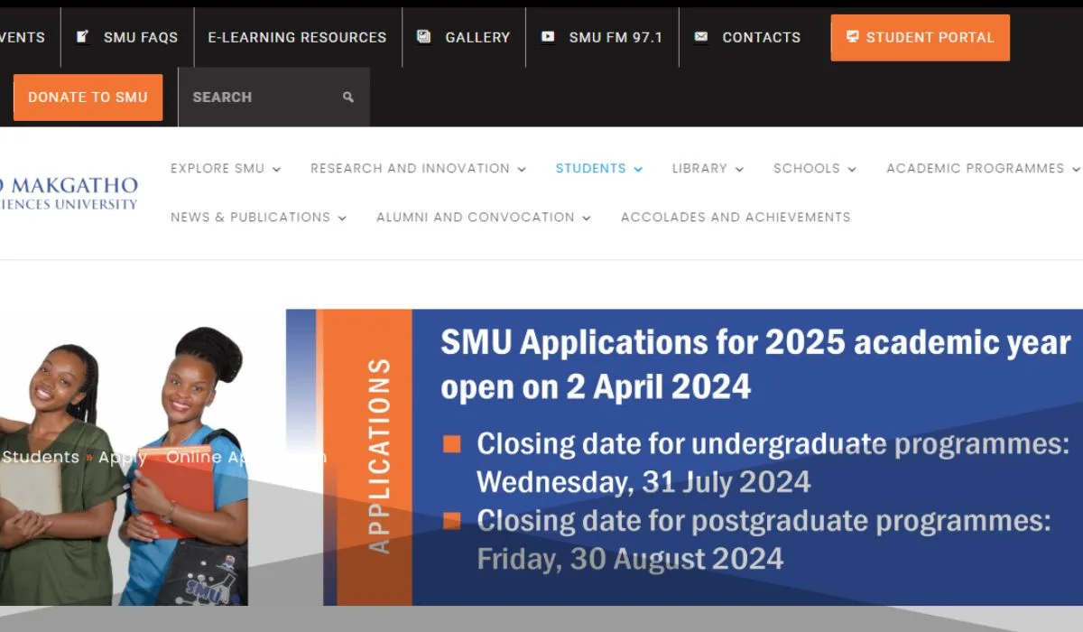 Sefako Makgatho University SMU Application