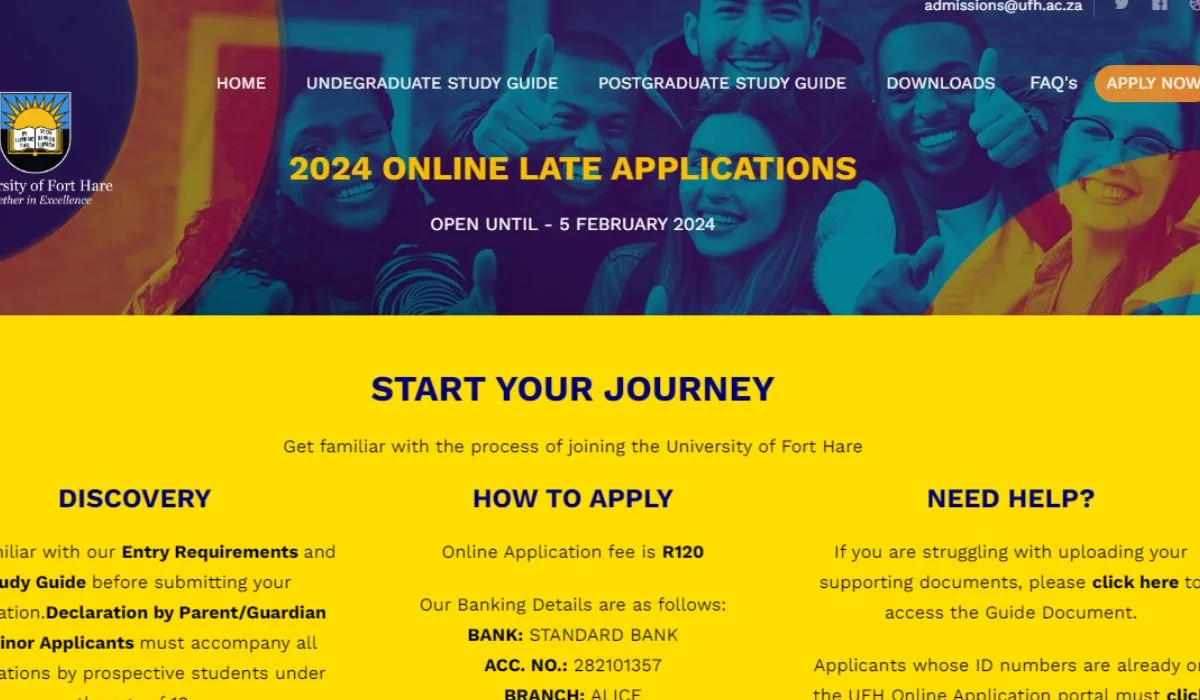 University of Fort Hare Application