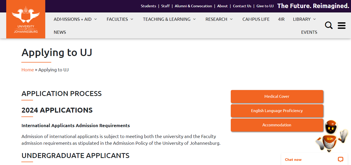 University of Johannesburg Online Application 2024