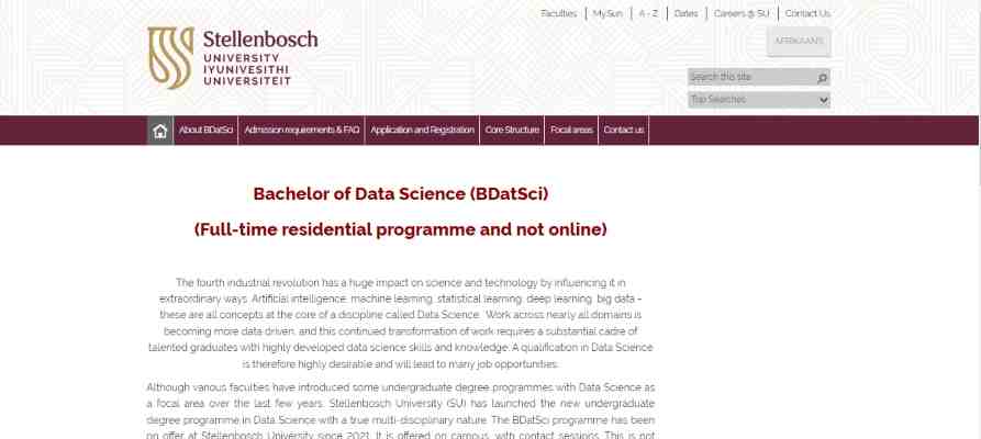 Stellenbosch University 2024 Registration Open in july