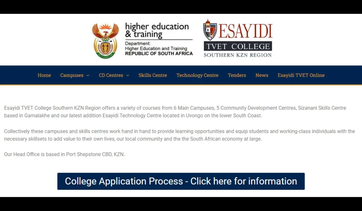 Esayidi fet College online Application 2024-25
