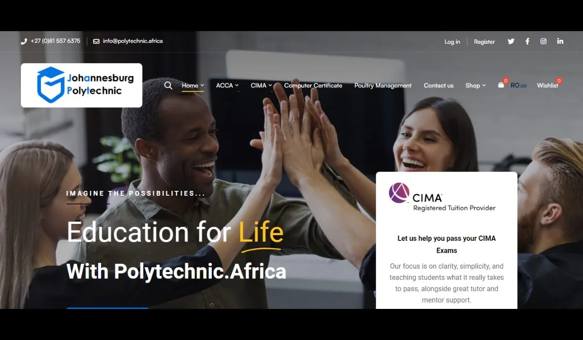 Johannesburg Polytechnic Online Application