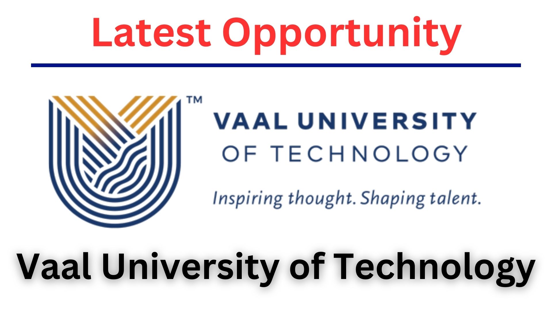 Vaal University of Technology (VUT) Online Application 2025